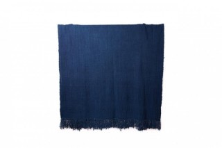 Plain Indigo Bed Throw